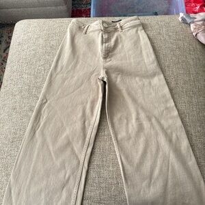 Zara Cream Wide Leg Pants